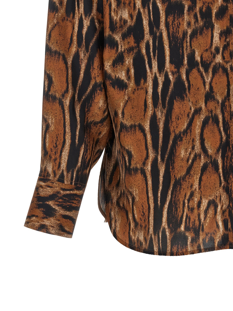 Alberto Biani Riviera Brown Silk Blouse