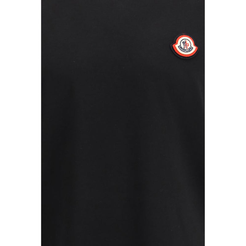 Moncler Black Cotton T-Shirt - Iconic Logo Design