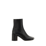 MM6 Black Lamb Ovis Aries Ankle Boots