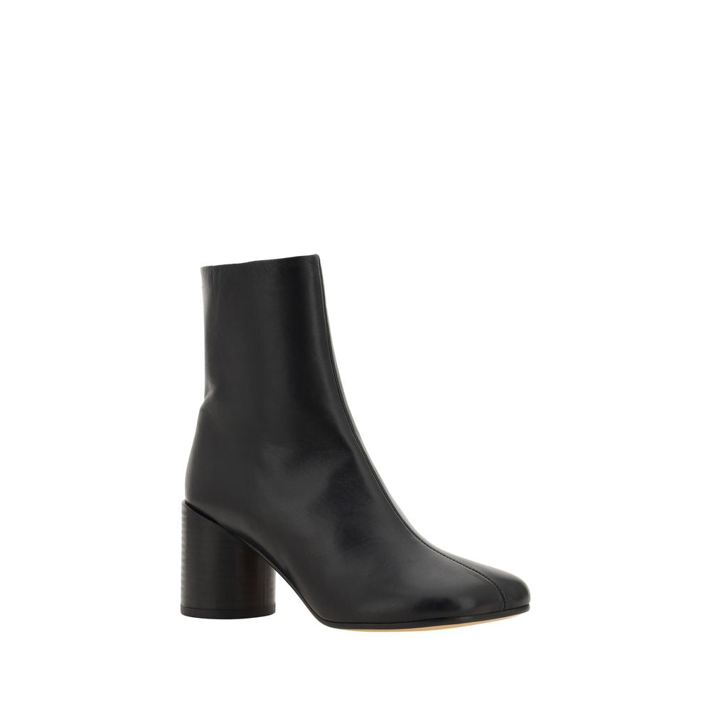 MM6 Black Lamb Ovis Aries Ankle Boots