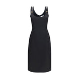 Versace Black Wool Oves Aries Casual Dress