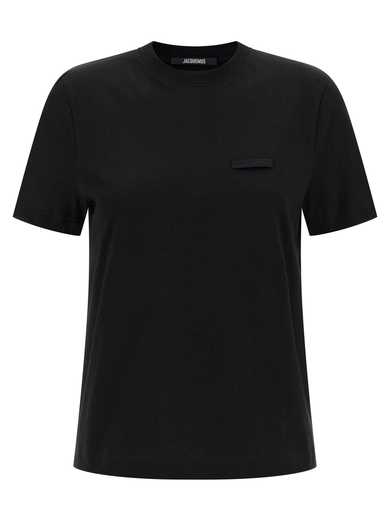Jacquemus Le T-shirt Gros-Grain Black Cotton T-Shirt