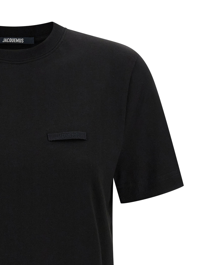 Jacquemus Le T-shirt Gros-Grain Black Cotton T-Shirt