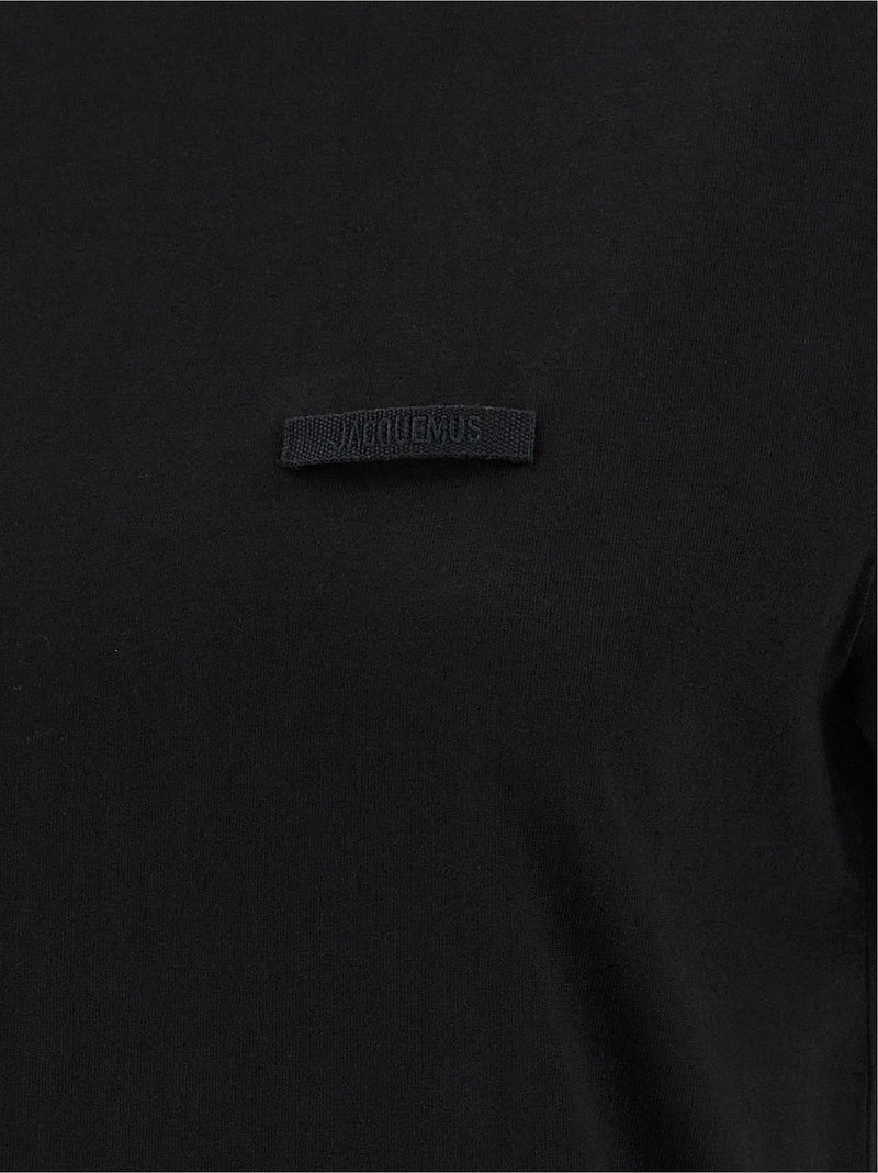 Jacquemus Le T-shirt Gros-Grain Black Cotton T-Shirt