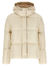 Moncler White Polyamide Full-Length Jacket
