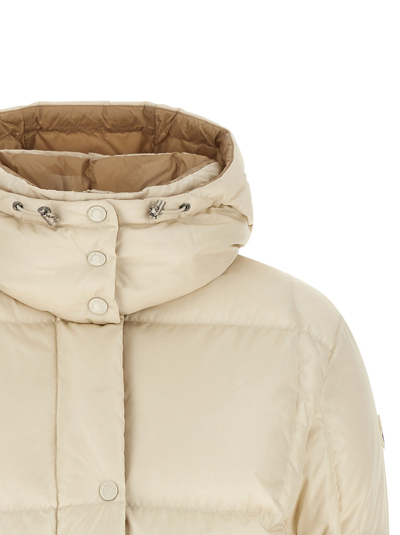Moncler Castelnew White Polyamide Full-Length Jacket