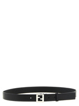 Fendi Black Calfskin Regular Belt