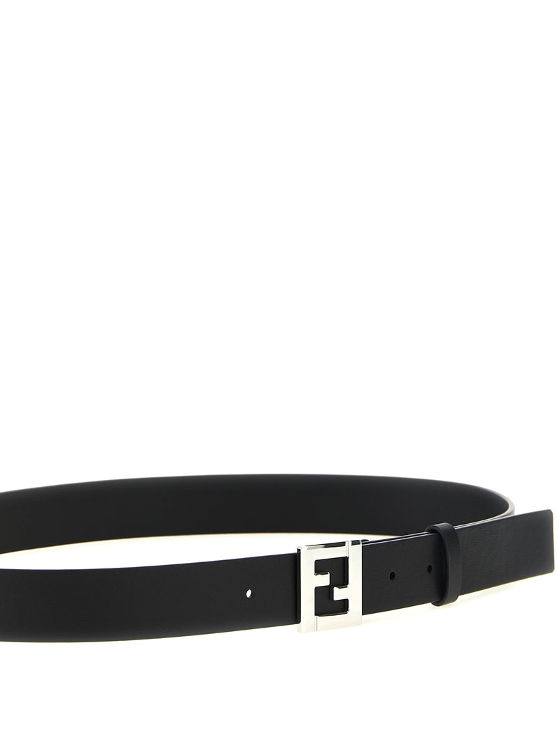 Fendi Black Calfskin Regular Belt - Iconic Italian Craftsmanship