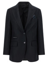 Peserico Black Virgin Wool Blazer