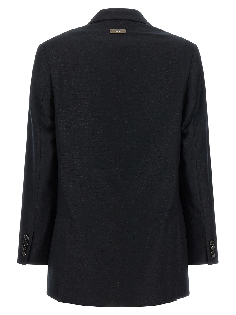 Peserico Black Virgin Wool Blazer for Women
