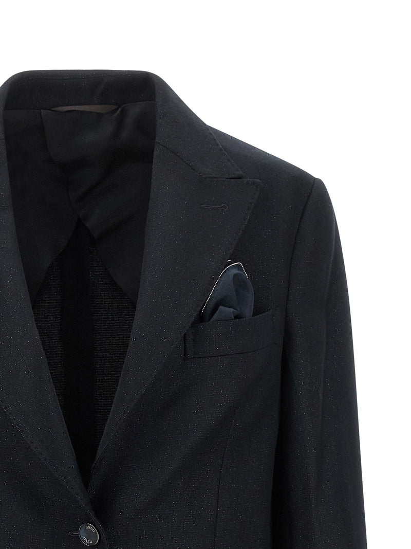 Peserico Black Virgin Wool Blazer for Women