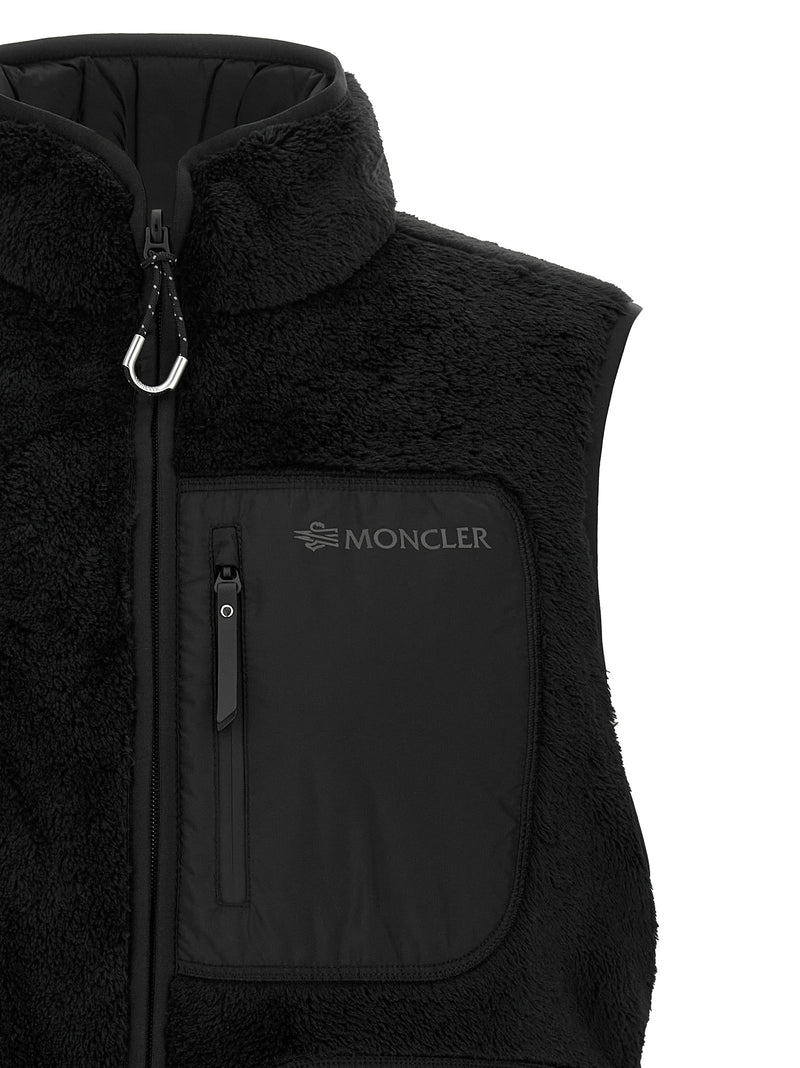 Moncler Reversible Black Polyester Sleeveless Vest