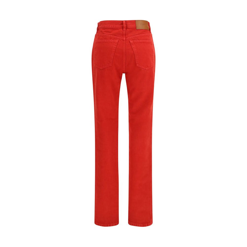 Chloé Red Cotton Casual Pants for Women