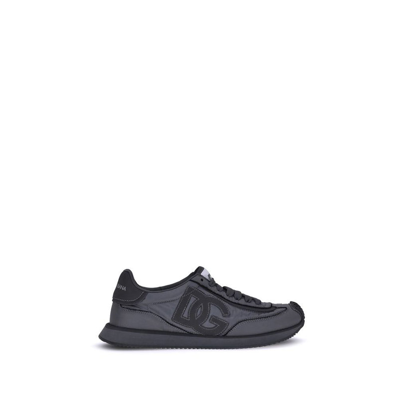 Dolce & Gabbana Black Fabric Athletic Sneakers for Men