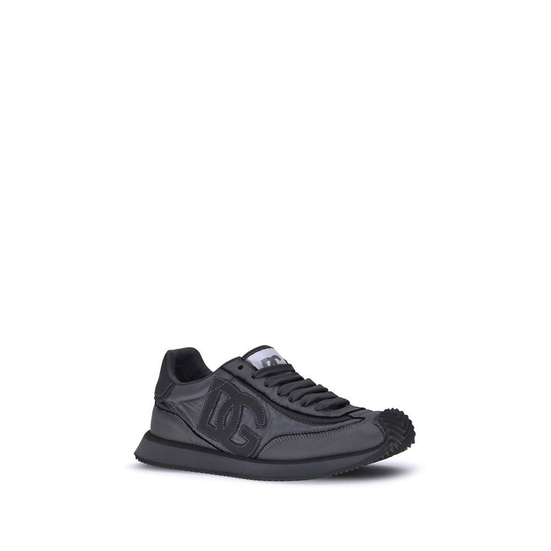 Dolce & Gabbana Black Fabric Athletic Sneakers for Men