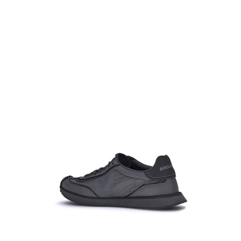 Dolce & Gabbana Black Fabric Athletic Sneakers for Men