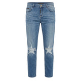 Philipp Plein Blue Cotton Women Jean