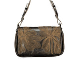 Desigual Brown Polyurethane Women's Bag with Embroidery and Magnet Closure
