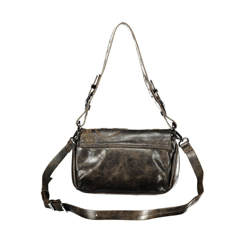Desigual Mistral Naron Mini Bag - Brown Polyurethane with Embroidery