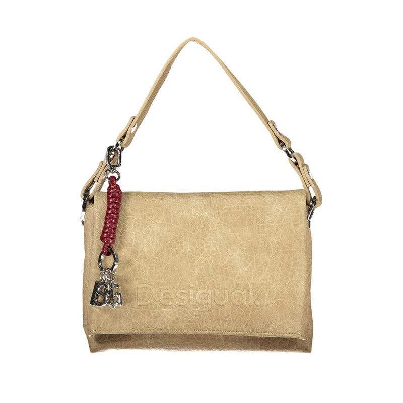 Desigual Half Logo Bag Venecia 4.0 - Sac Beige Polyuréthane Femme