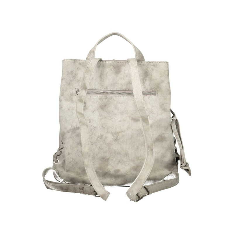 Desigual Nickel Sumy Mini Straight Backpack - Gray Polyurethane