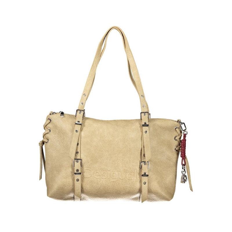 Desigual Lanuza Beige Polyurethane Women's Bag