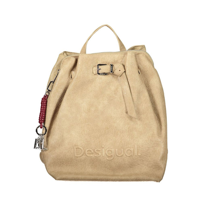 Sac à dos pour femmes Desigual Luena en polyuréthane beige