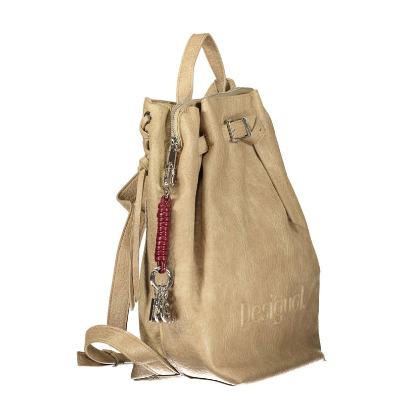 Sac à dos pour femmes Desigual Luena en polyuréthane beige