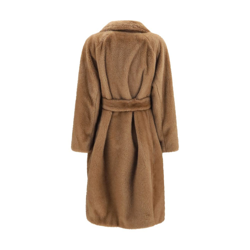 'S Max Mara Miss Fur Beige Polyester Coat