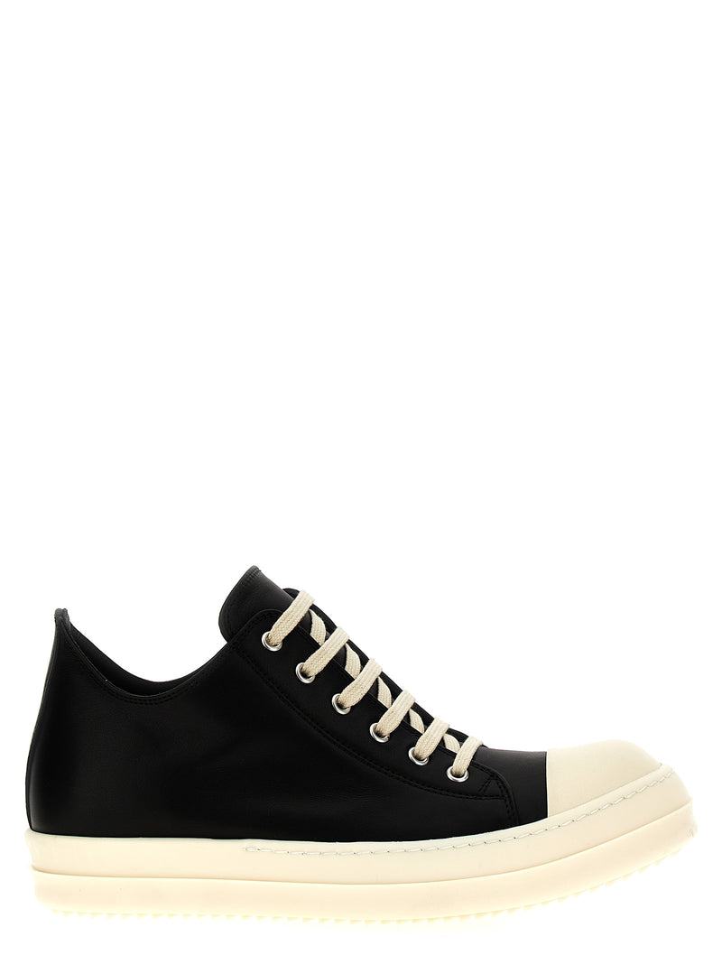 Rick Owens Bicolor Calfskin Low Top Sneakers for Men
