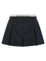 Alexander Wang Black Cotton Bermuda Shorts