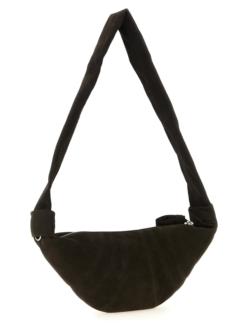 Lemaire Brown Lamb Leather Shoulder Bag - Small Croissant Design