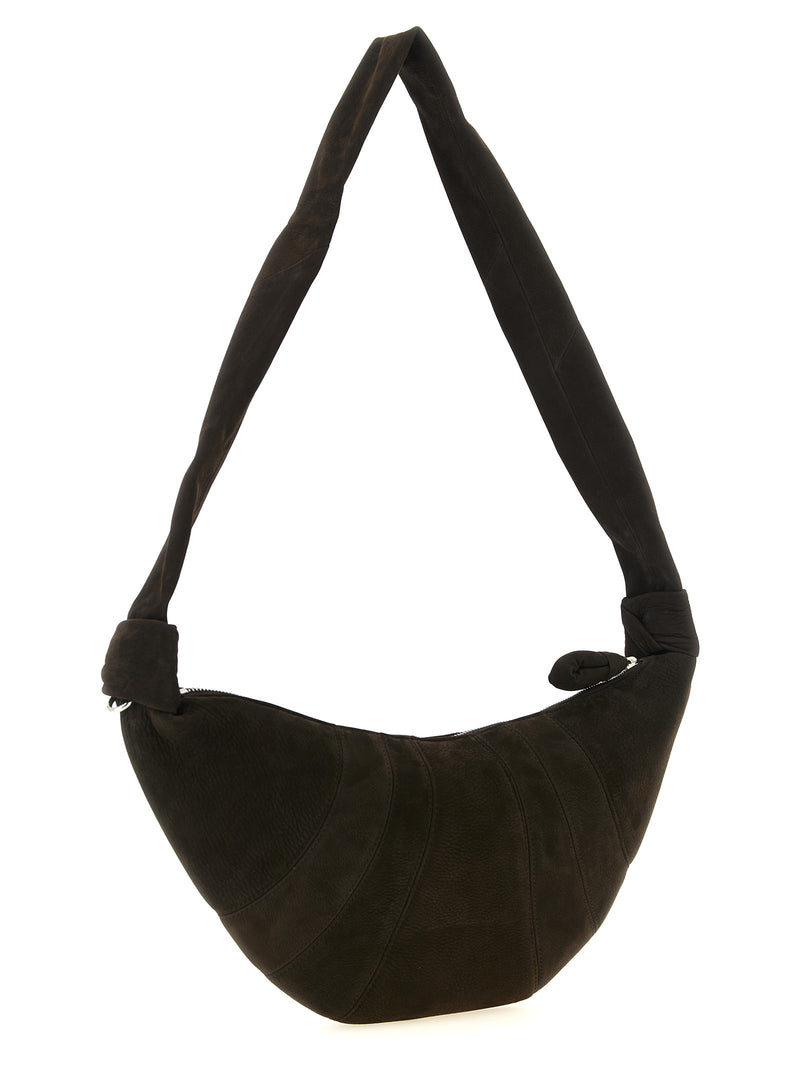 Lemaire Brown Lamb Leather Shoulder Bag - Croissant Medium