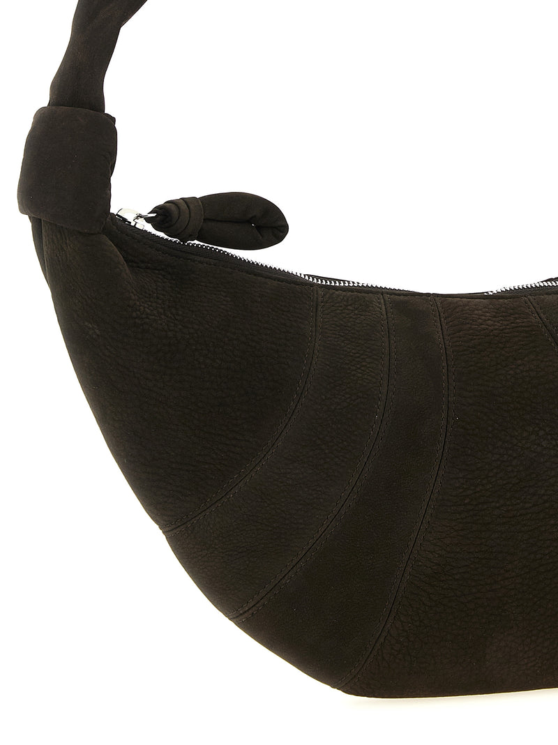 Lemaire Brown Lamb Leather Shoulder Bag - Croissant Medium