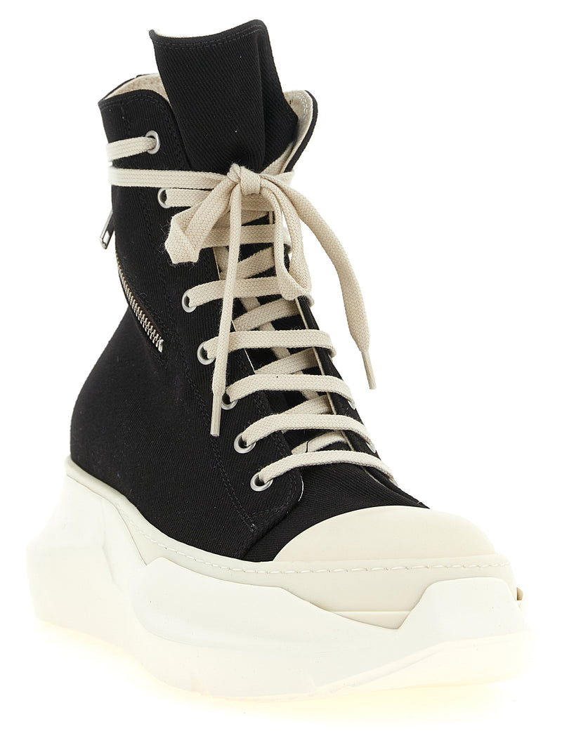 DRKSHDW Cargo Abstract High-Top Sneakers in Black
