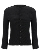 Issey Miyake Black Polyester Cardigan