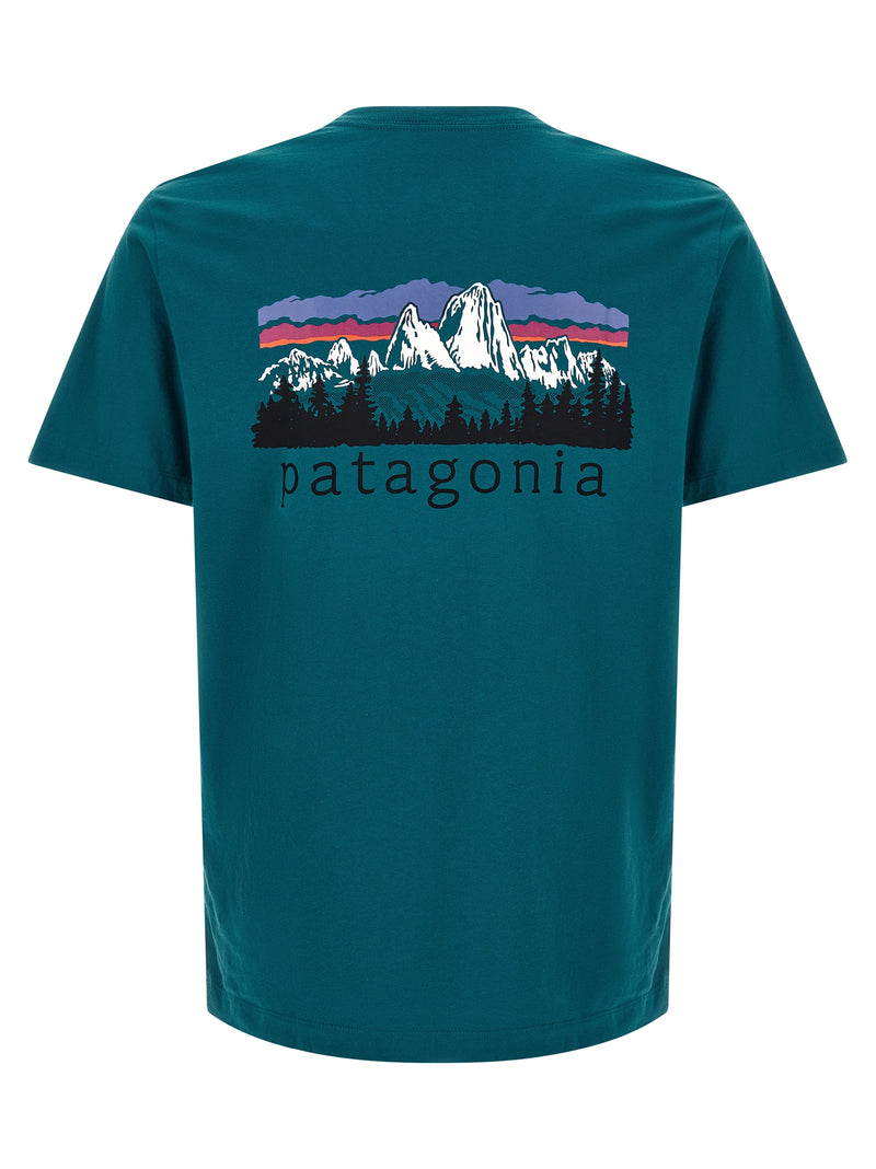 PATAGONIA Bicolor Cotton T-Shirt - Fitz Roy Foothills