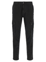 Stone Island Black Cotton Cargo Pants