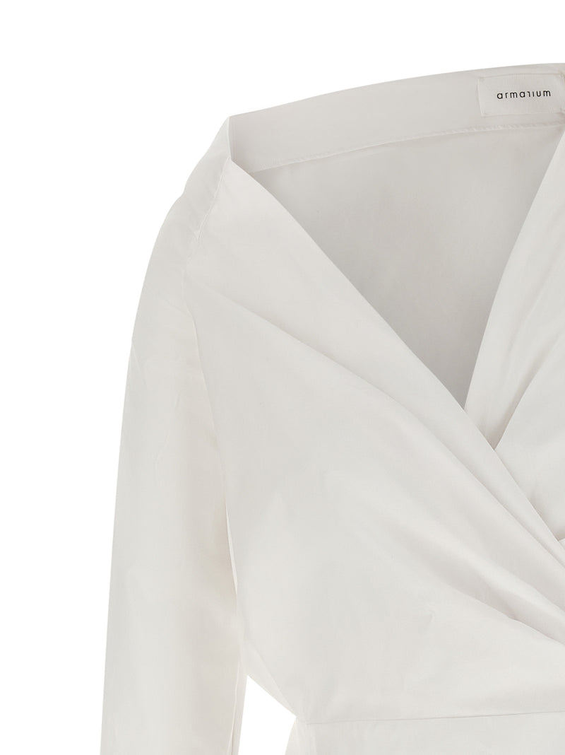 Armarium Thalassa White Cotton Blouse - Contemporary Elegance