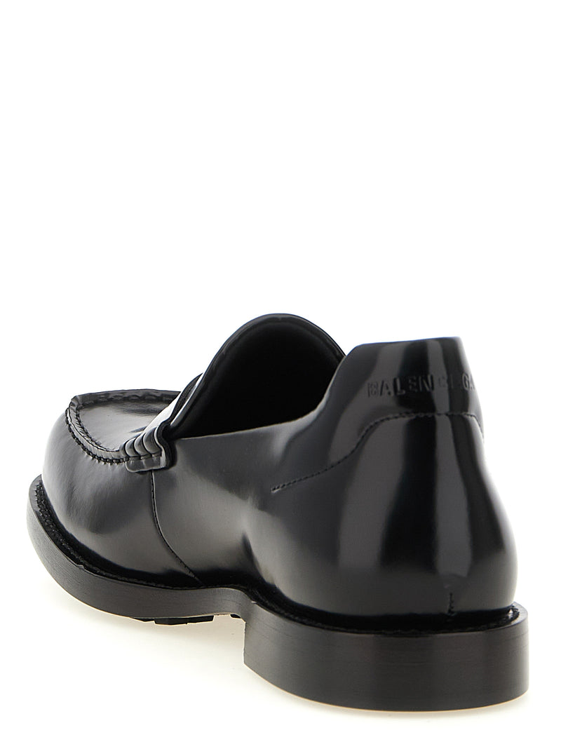 Balenciaga Black Calfskin Slip-On Loafers - Comfy Elegance