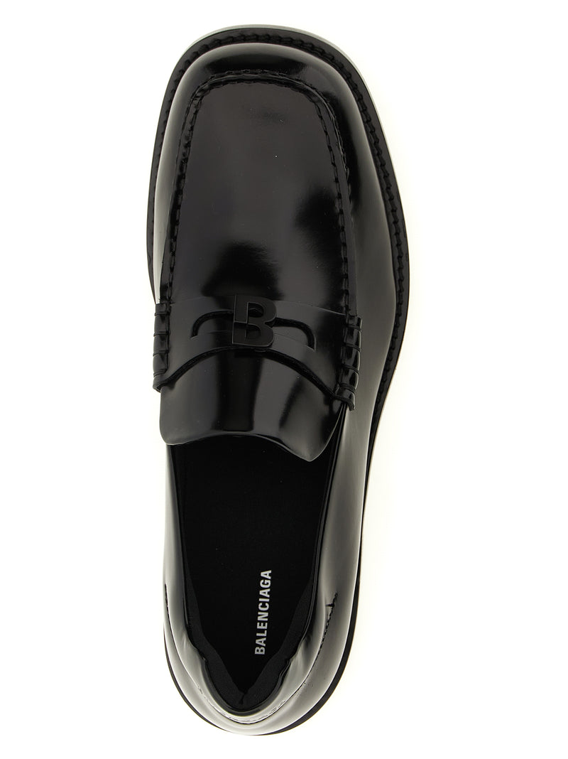Balenciaga Black Calfskin Slip-On Loafers - Comfy Elegance
