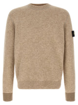 Stone Island Beige Wool Cardigan