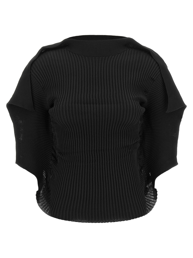 Issey Miyake Prance Black Polyester Blouse