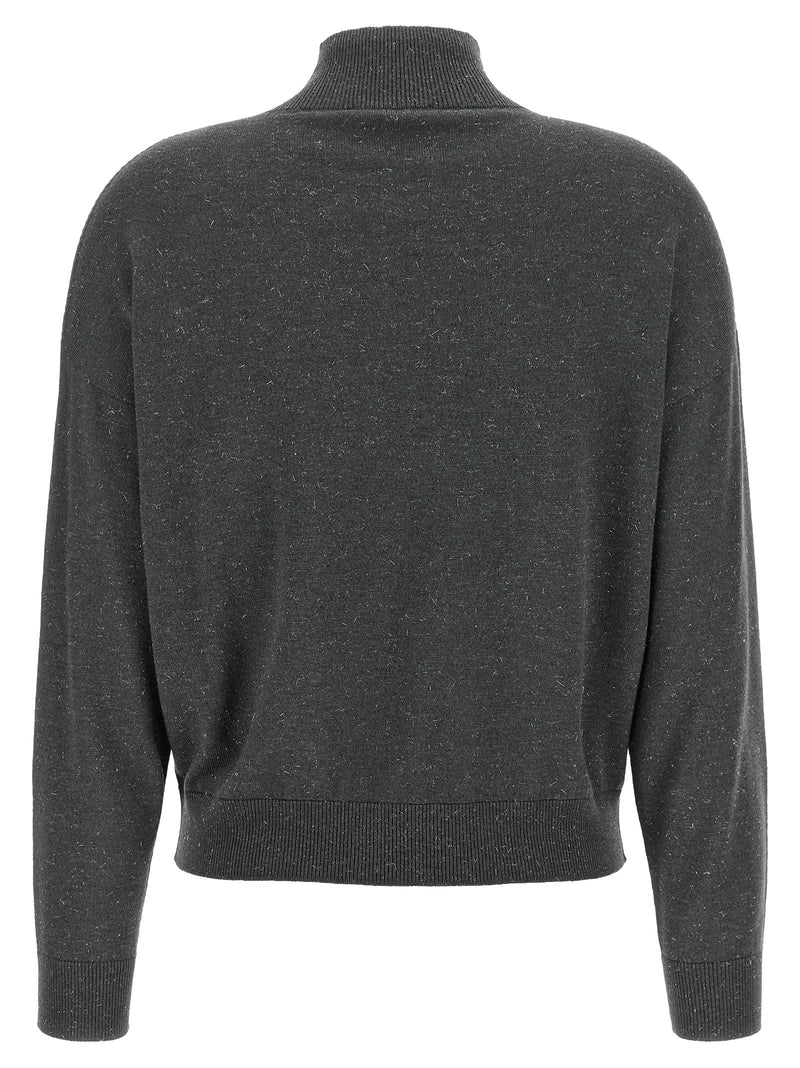 Peserico Gray Virgin Wool Cardigan - Elegant Winter Essential