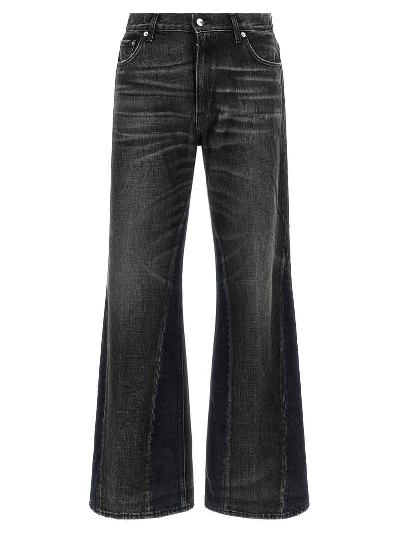 Haikure Claire Gray Cotton Flared Jeans