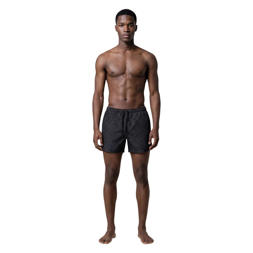 Armani Exchange Black Polyester Swim Shorts