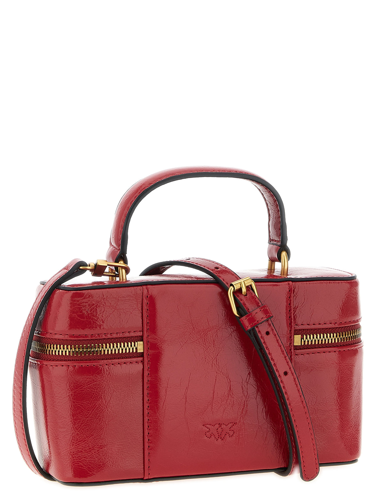 PINKO Red Calfskin Crossbody Bag