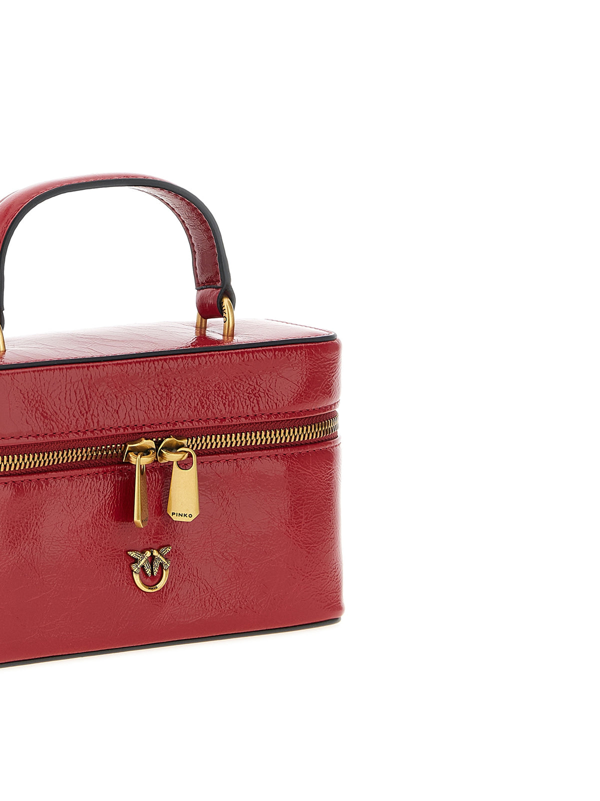 PINKO Red Calfskin Crossbody Bag