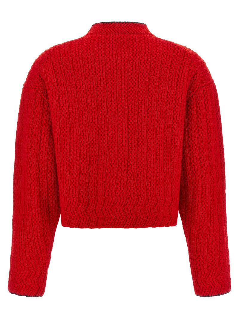 Chloé Red Wool Cardigan - Luxurious Knitwear for Women