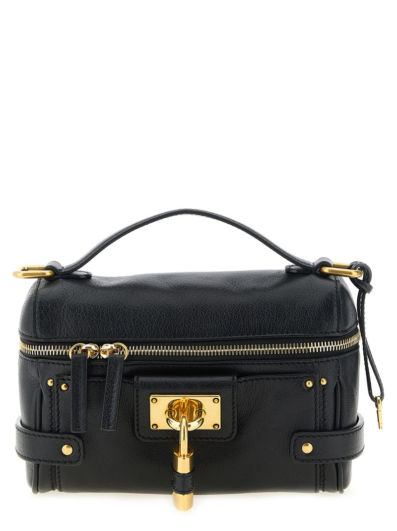 Chloé Vanity Paddington Black Buffalo Leather Shoulder Bag